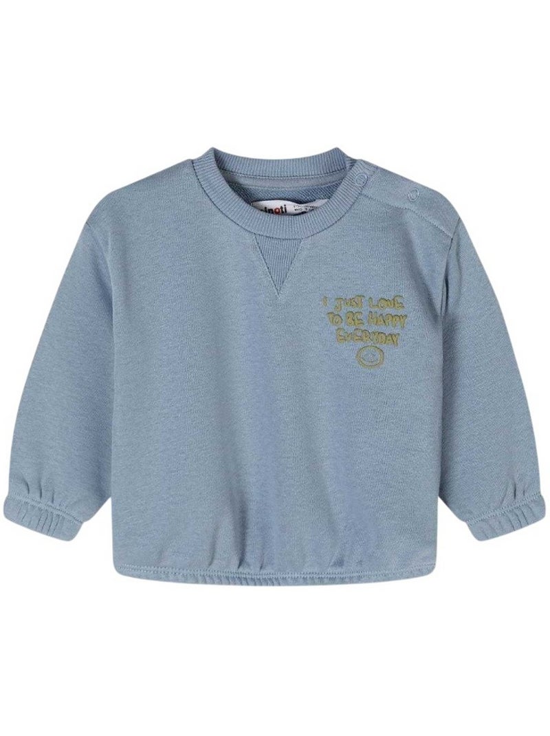 Minoti - Ensemble Sweat et pantalon de jogging manches longues motif/style brodé Bleu clair - Kiabi
