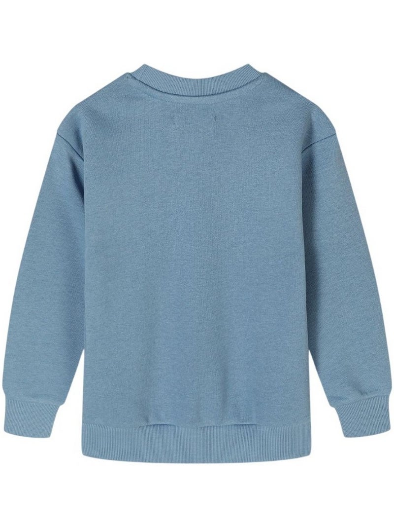 Minoti - Ensemble Sweat et pantalon de jogging motif/style texte Bleu clair - Kiabi