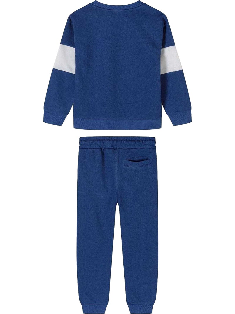 Minoti - Ensemble Sweat et pantalon de jogging motif/style texte Bleu foncé - Kiabi