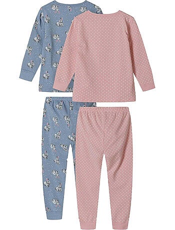 Minoti - Ensembles de pyjamas longs manches longues motif/style Lapin - Bébé fille
