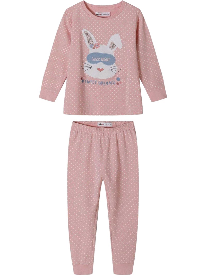 Minoti - Ensembles de pyjamas longs manches longues motif/style Lapin - Bébé fille Bleu Rose - Kiabi