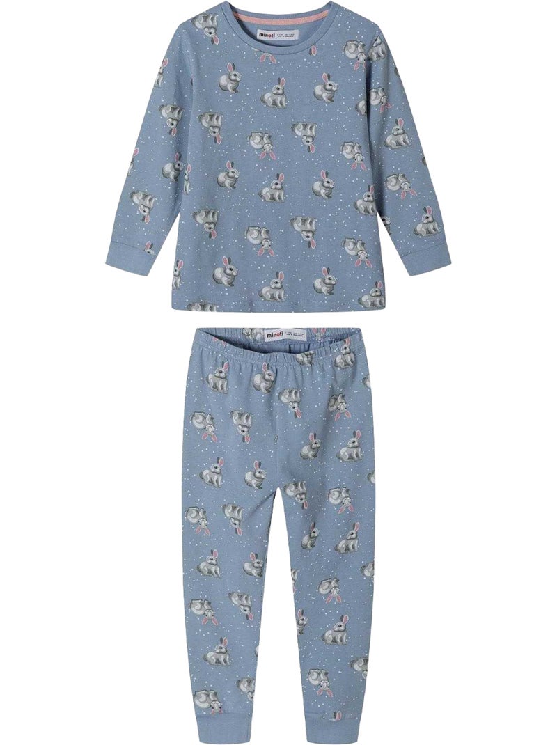 Minoti - Ensembles de pyjamas longs manches longues motif/style Lapin - Bébé fille Bleu Rose - Kiabi