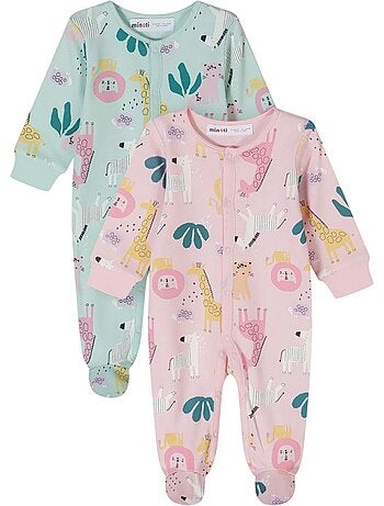 Minoti - Grenouillères manches longues motif/style animaux - Bébé fille