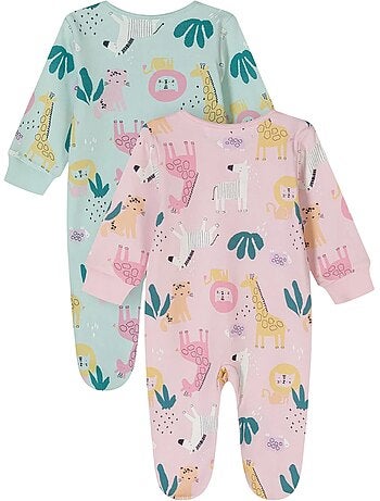 Minoti - Grenouillères manches longues motif/style animaux - Bébé fille