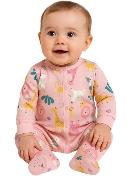Minoti - Grenouillères manches longues motif/style animaux - Bébé fille - Kiabi