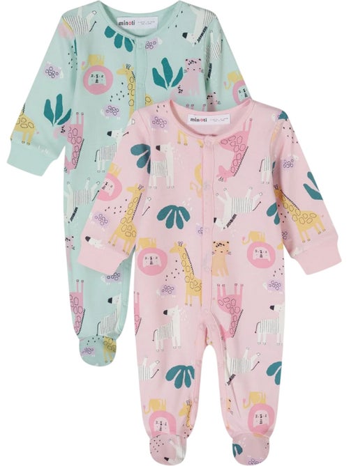 Minoti - Grenouillères manches longues motif/style animaux - Bébé fille - Kiabi