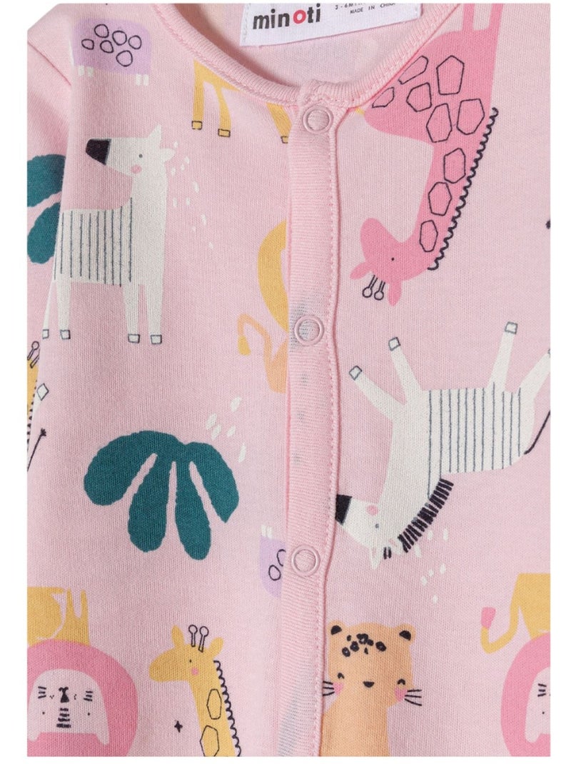 Minoti - Grenouillères manches longues motif/style animaux - Bébé fille Menthe - Kiabi