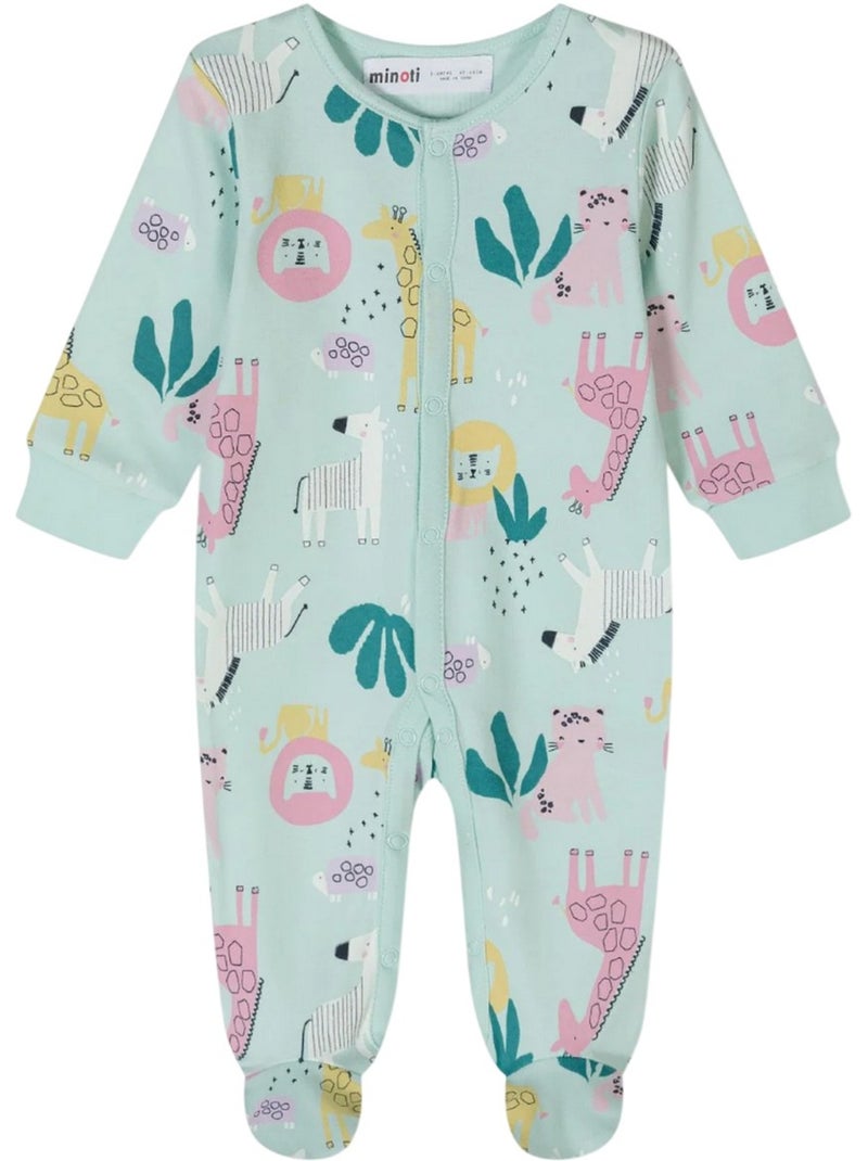 Minoti - Grenouillères manches longues motif/style animaux - Bébé fille Violet - Kiabi