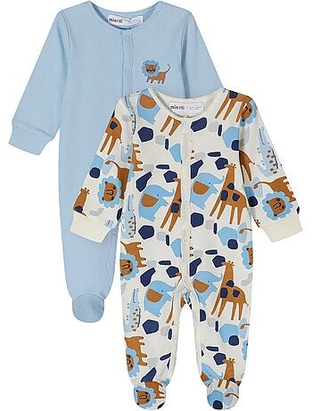 Minoti - Grenouillères manches longues motif/style animaux - Bébé garçon