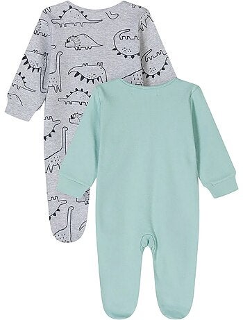 Minoti - Grenouillères manches longues motif/style dinosaures - Bébé garçon