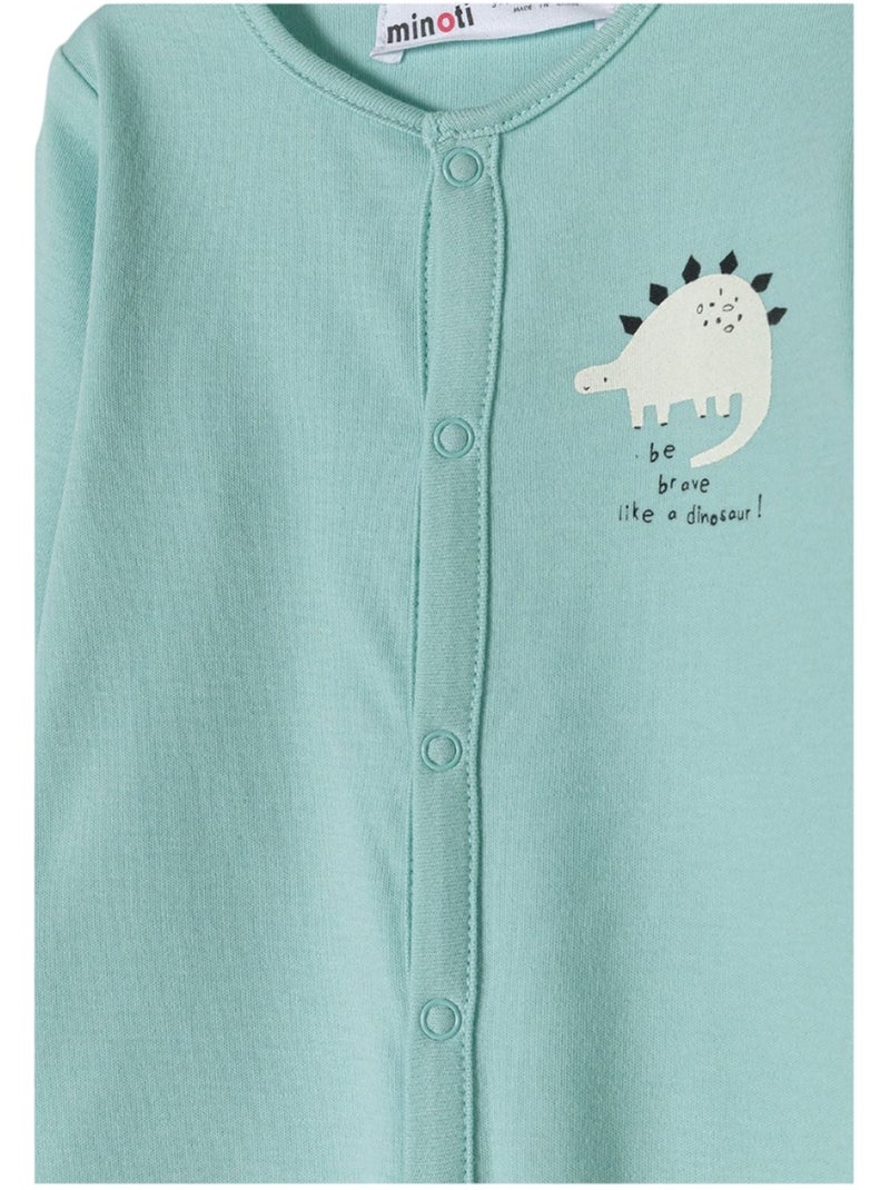 Minoti - Grenouillères manches longues motif/style dinosaures - Bébé garçon Grège - Kiabi