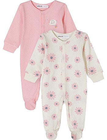 Minoti - Grenouillères manches longues motif/style fleurs - Bébé fille