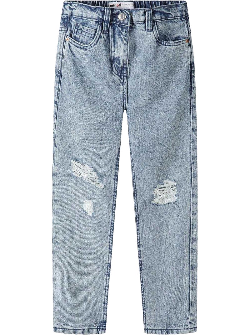 Minoti - Jean motif/style déchiré Bleu - Kiabi
