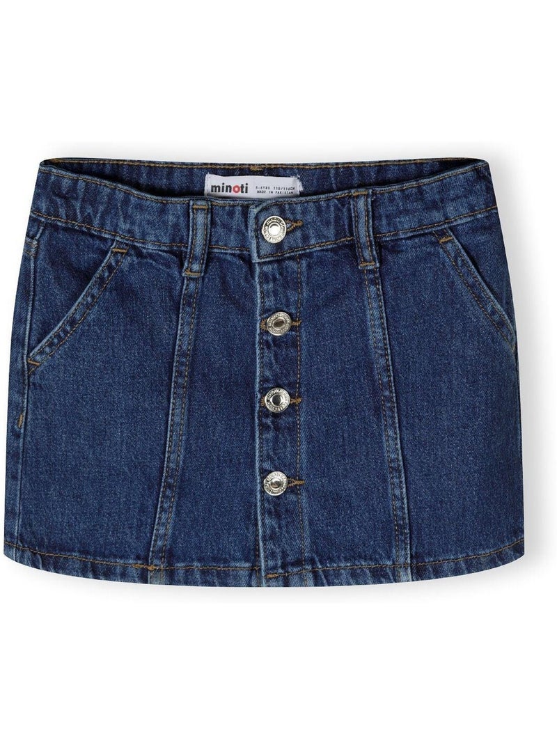 Minoti - Jupe motif/style uni Bleu marine - Kiabi