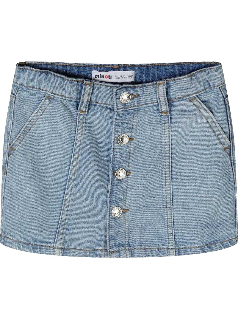 Minoti - Jupe motif/style uni Bleu - Kiabi