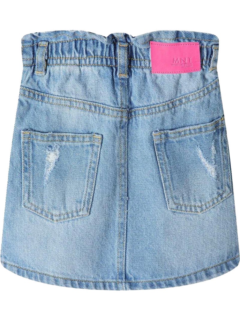 Minoti - Jupe motif/style uni Bleu - Kiabi