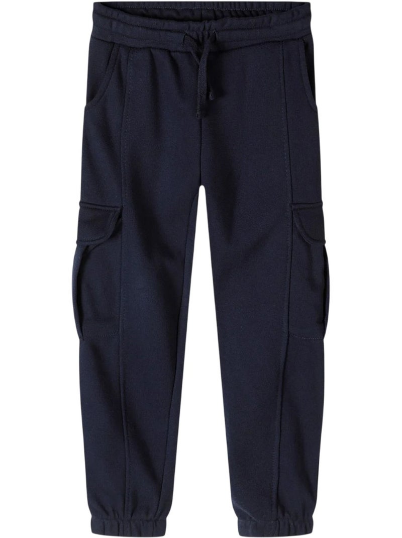 Minoti - Pantalon de jogging à poches motif/style logo latéral Bleu - Kiabi