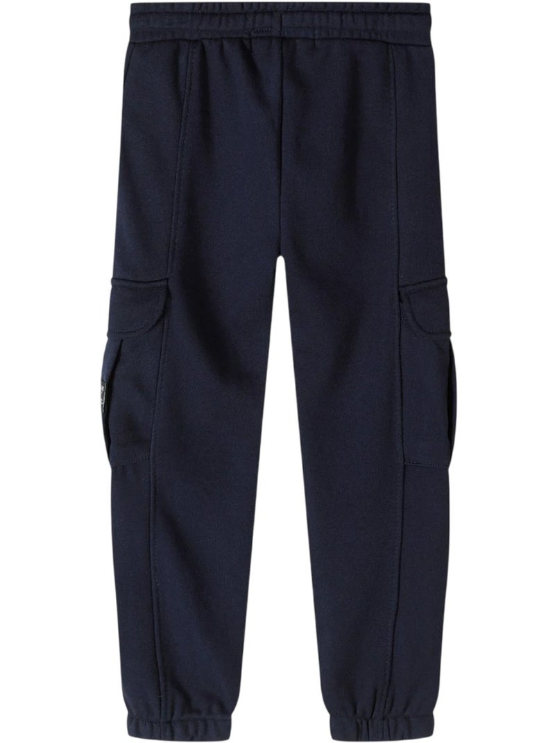 Minoti - Pantalon de jogging à poches motif/style logo latéral Bleu - Kiabi