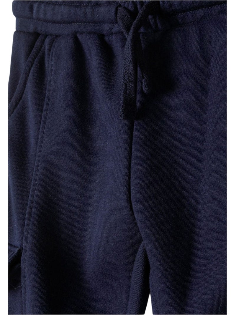 Minoti - Pantalon de jogging à poches motif/style logo latéral Bleu - Kiabi