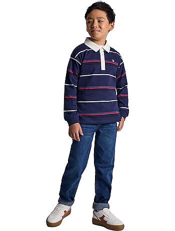 Minoti - Polo manches longues motif/style brodé