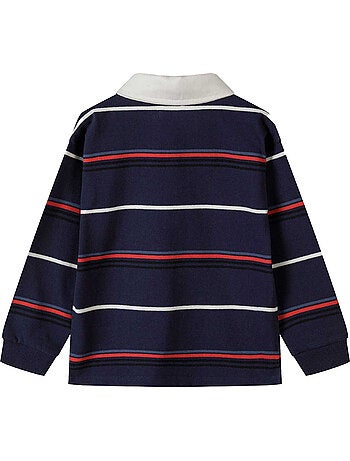 Minoti - Polo manches longues motif/style brodé