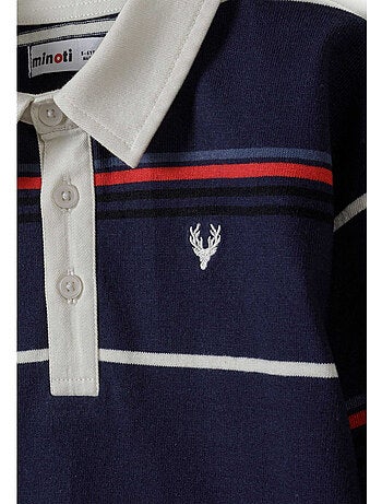 Minoti - Polo manches longues motif/style brodé