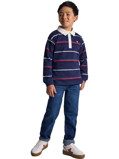 Minoti - Polo manches longues motif/style brodé - Kiabi