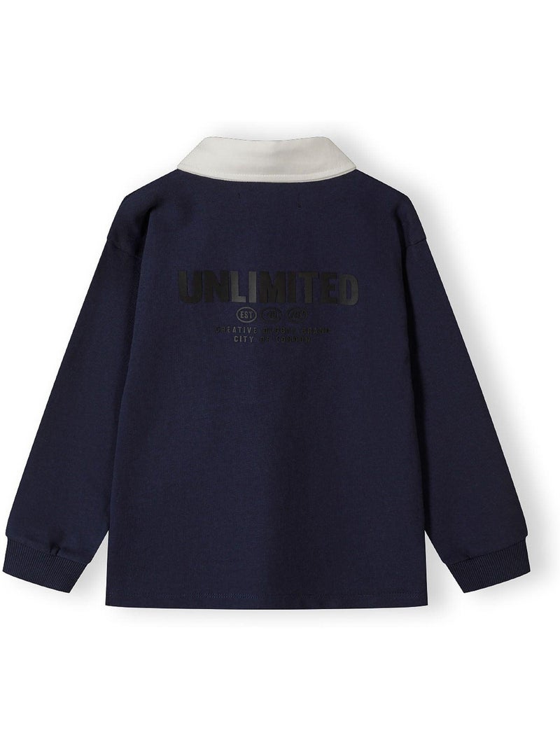 Minoti - Polo manches longues motif/style imprimé Bleu foncé - Kiabi