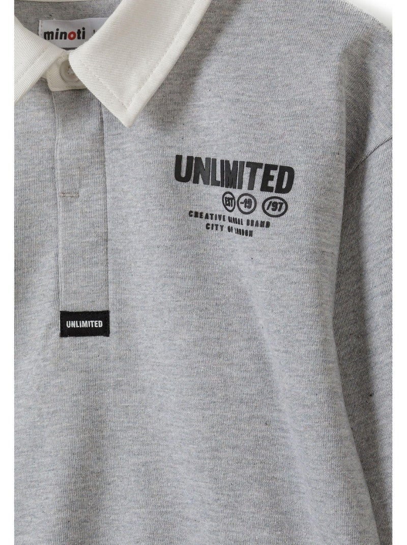 Minoti - Polo manches longues motif/style imprimé Gris - Kiabi