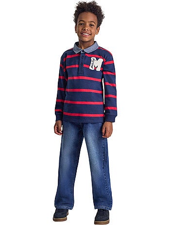 Minoti - Polo manches longues motif/style rayé