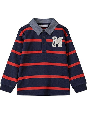 Minoti - Polo manches longues motif/style rayé