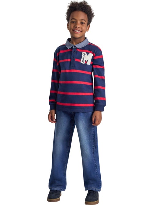Minoti - Polo manches longues motif/style rayé - Kiabi Minoti - Polo manches longues motif/style rayé - Kiabi