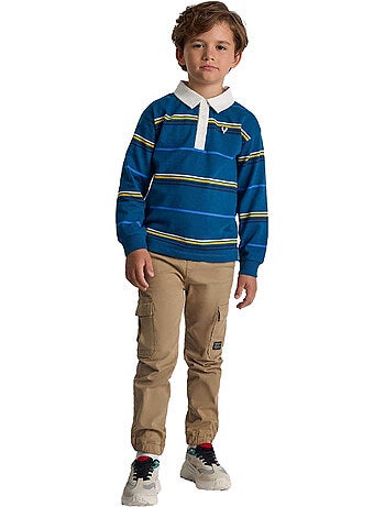 Minoti - Polo manches longues motif/style rayé