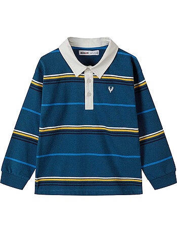 Minoti - Polo manches longues motif/style rayé