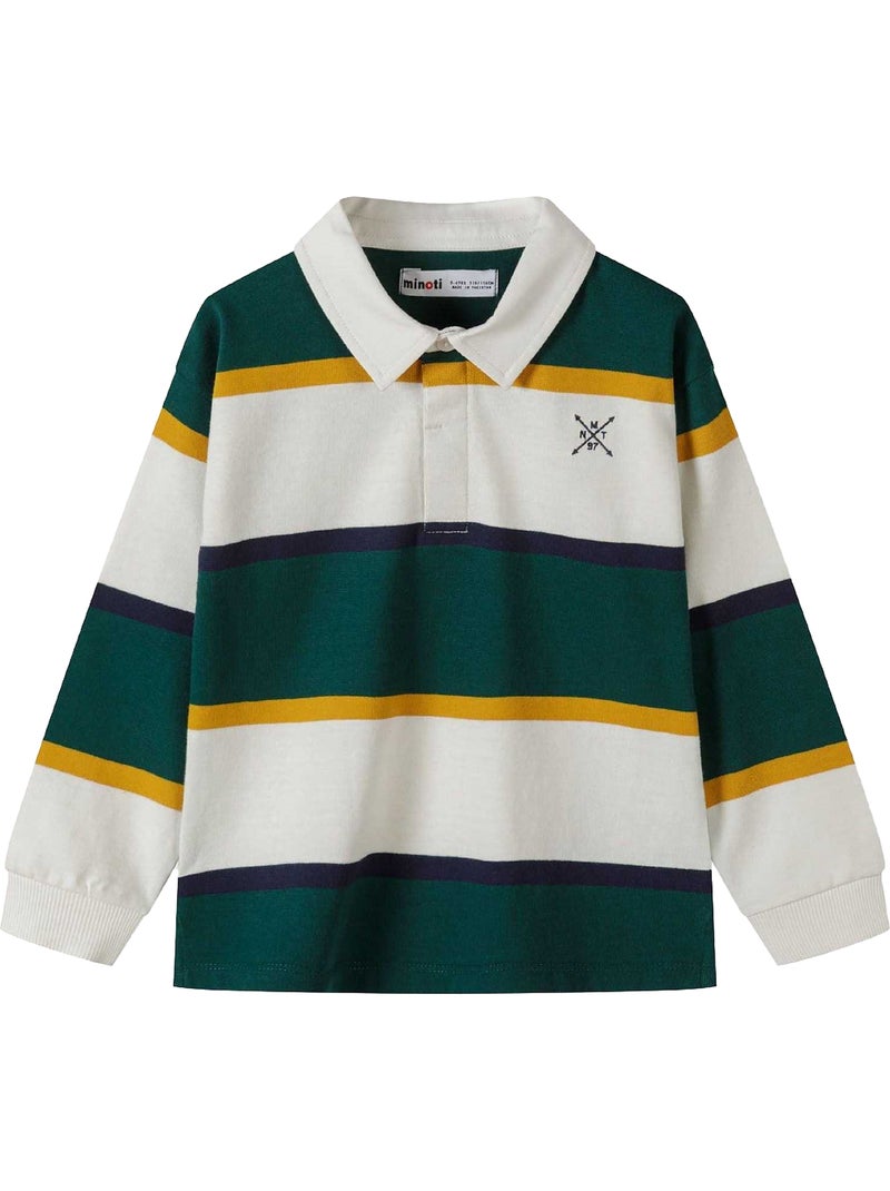 Minoti - Polo manches longues Vert - Kiabi