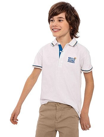 Minoti - Polo motif/style Rayure contrastée sur bord