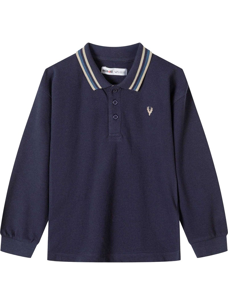 Minoti - Polos manches longues Bleu foncé - Kiabi