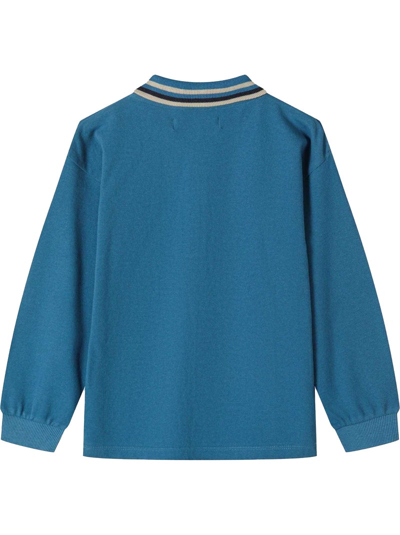 Minoti - Polos manches longues Bleu foncé - Kiabi