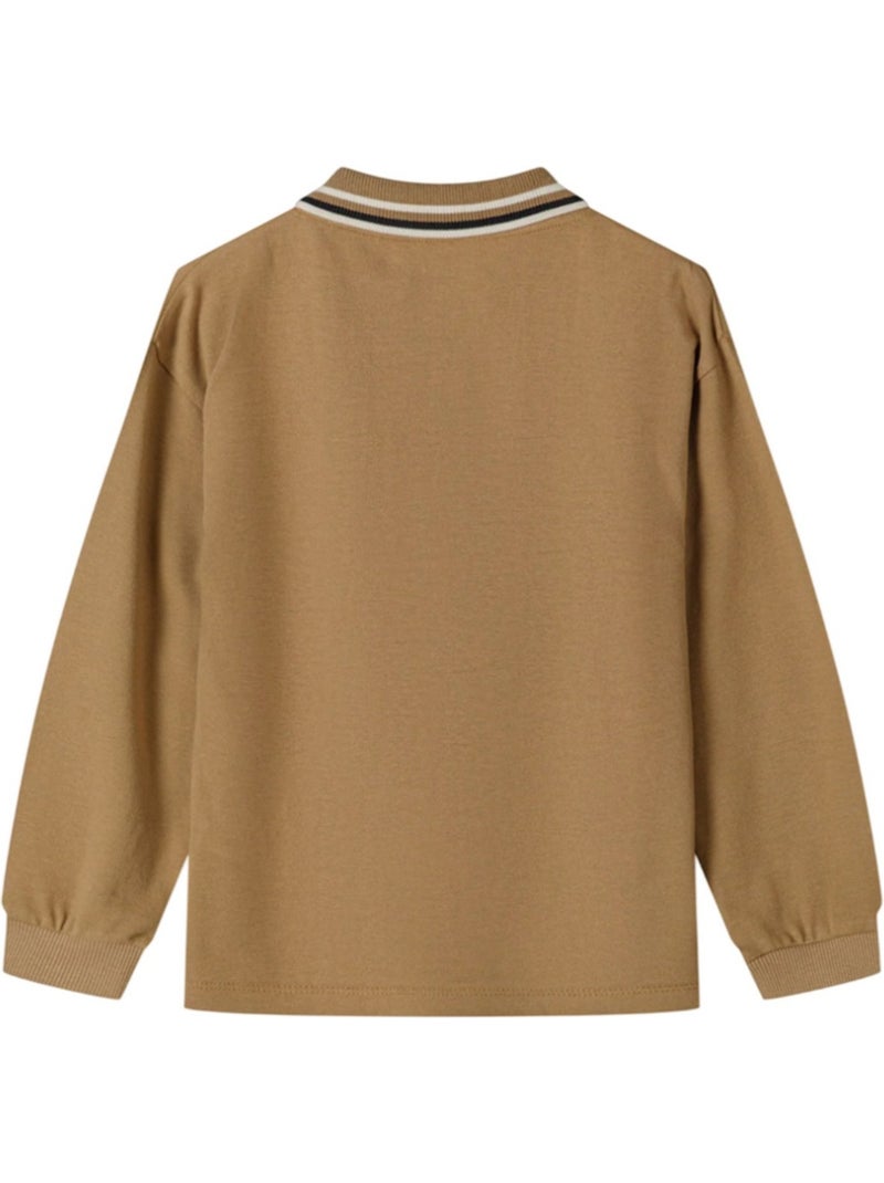 Minoti - Polos manches longues Marron - Kiabi
