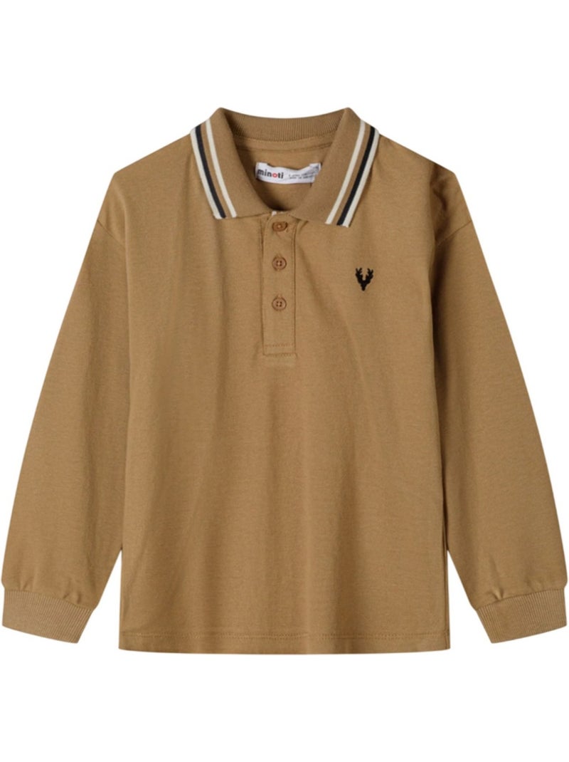Minoti - Polos manches longues Marron - Kiabi