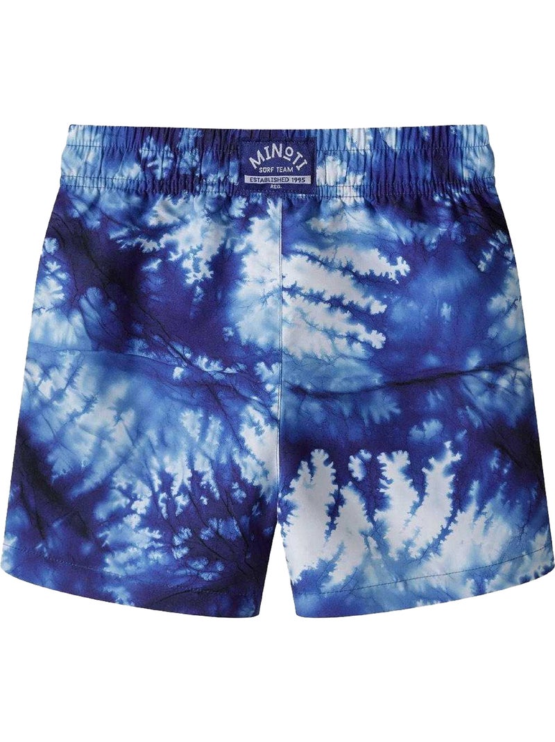 Minoti - Short de bain motif/style Aquarelle Bleu marine - Kiabi
