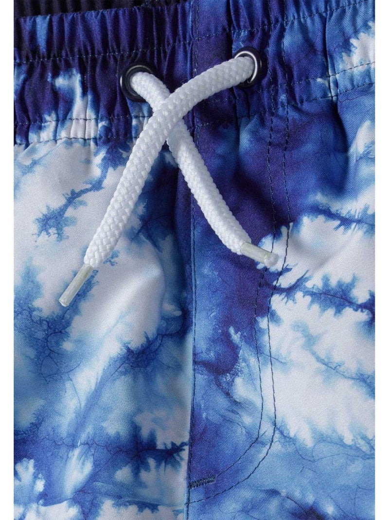Minoti - Short de bain motif/style Aquarelle Bleu marine - Kiabi