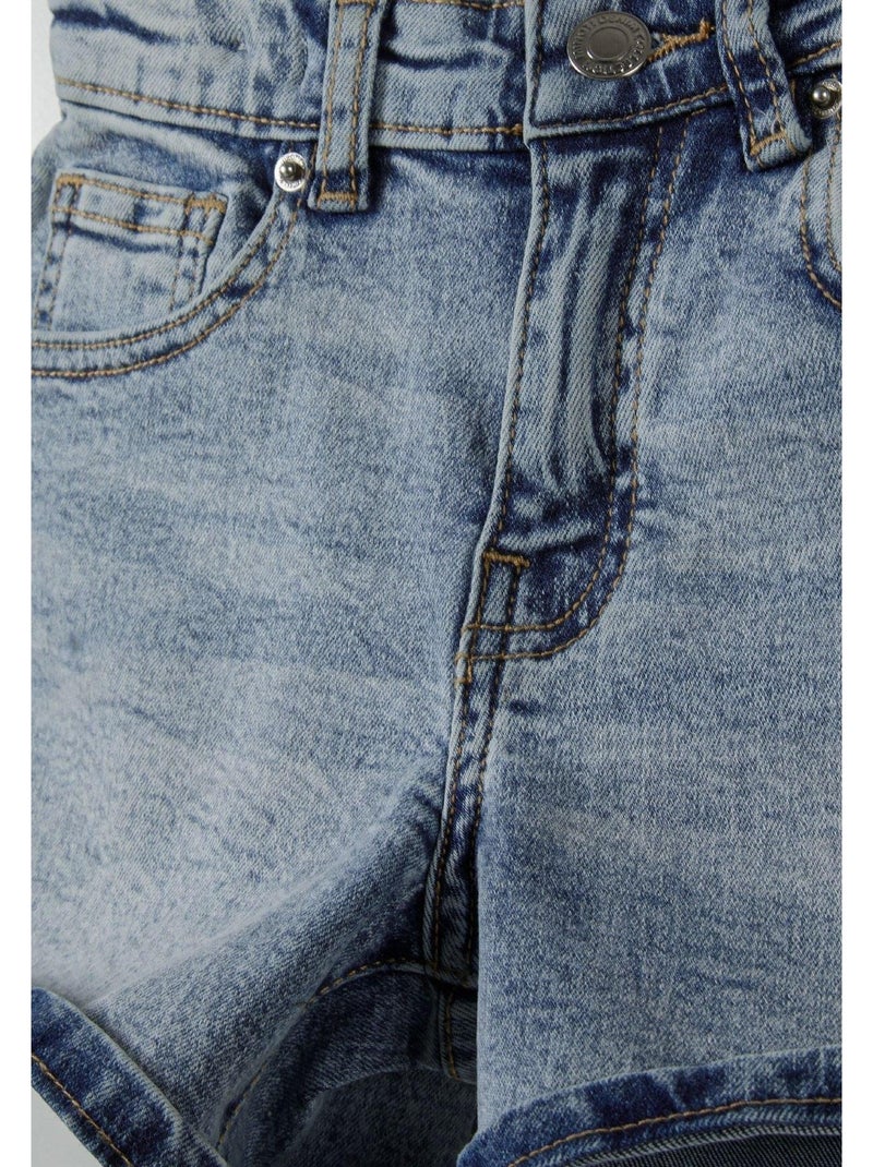 Minoti - Short motif/style uni Bleu clair - Kiabi