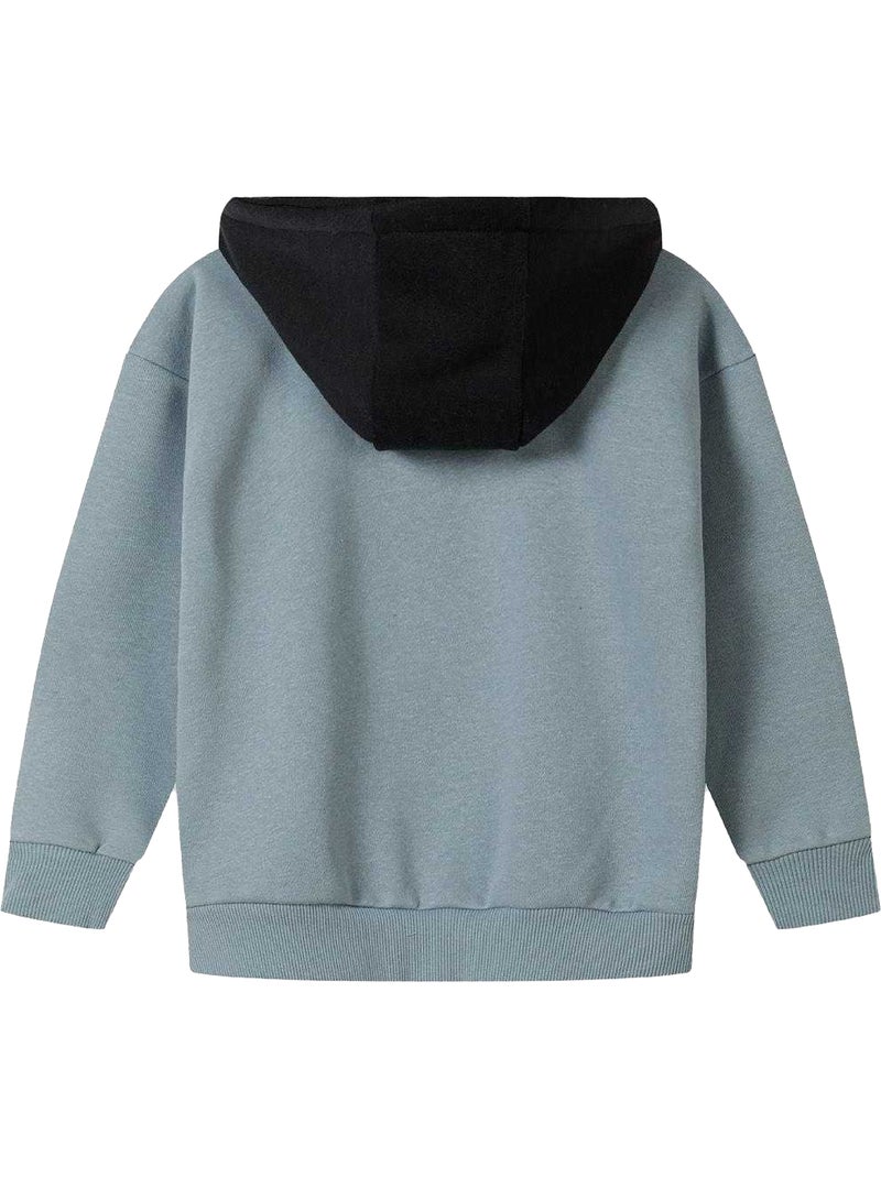 Minoti - Sweat à capuche motif/style imprimé Bleu - Kiabi