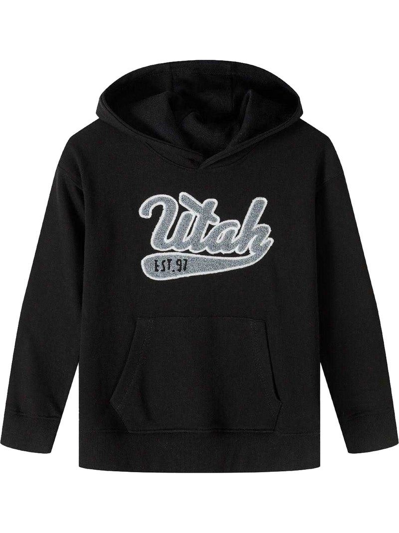 Minoti - Sweat à capuche motif/style imprimé Noir - Kiabi