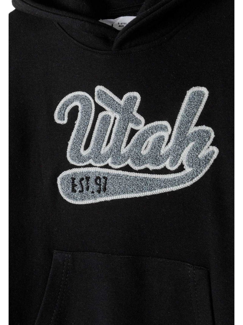 Minoti - Sweat à capuche motif/style imprimé Noir - Kiabi