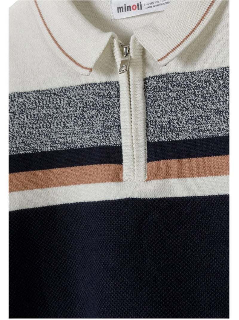 Minoti - Sweat motif/style à rayures Blanc - Kiabi