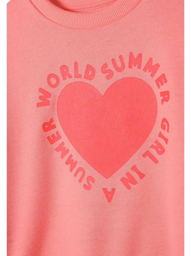 Minoti - Sweat motif/style Cœur Rose - Kiabi