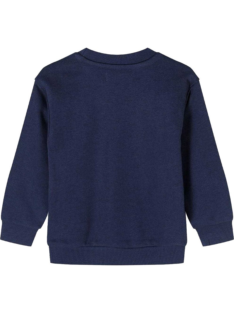 Minoti - Sweat motif/style Détail contrasté Bleu foncé - Kiabi