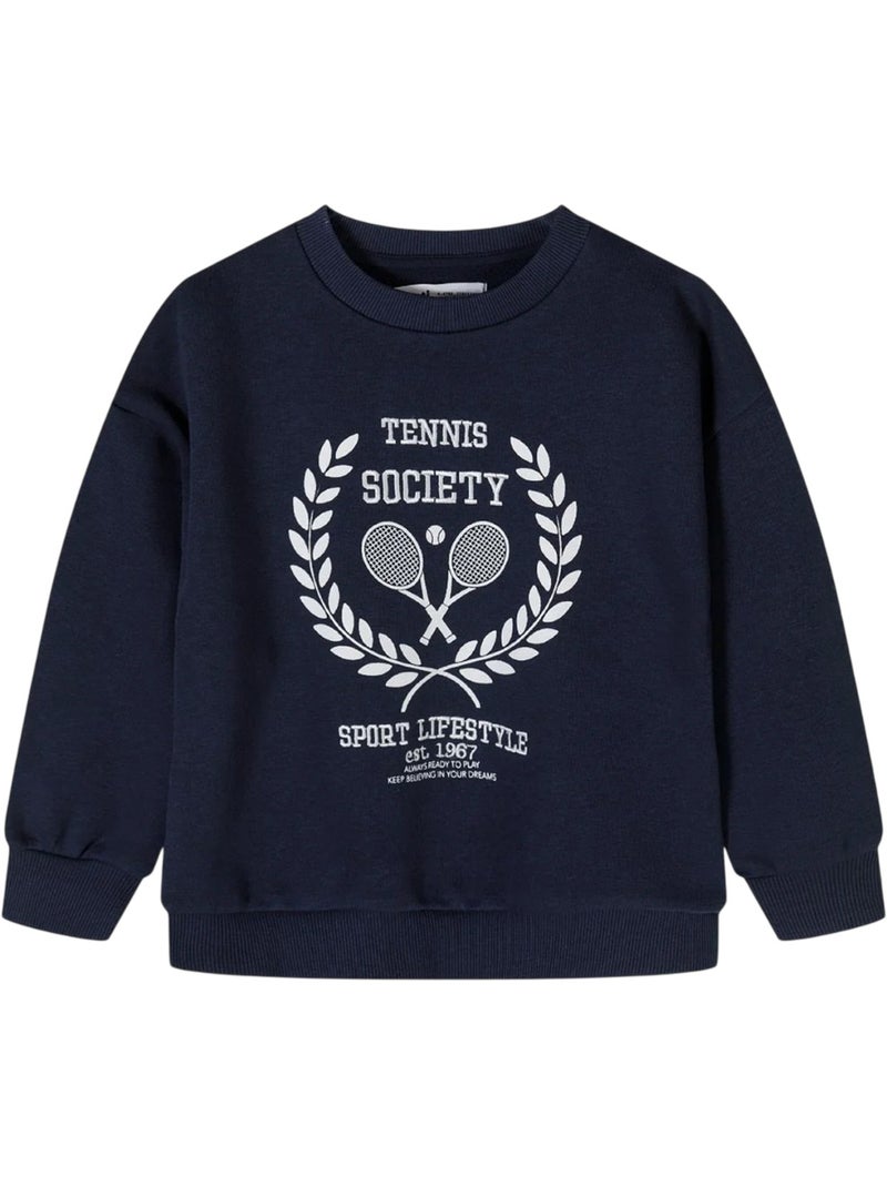 Minoti - Sweat motif/style imprimé Bleu foncé - Kiabi